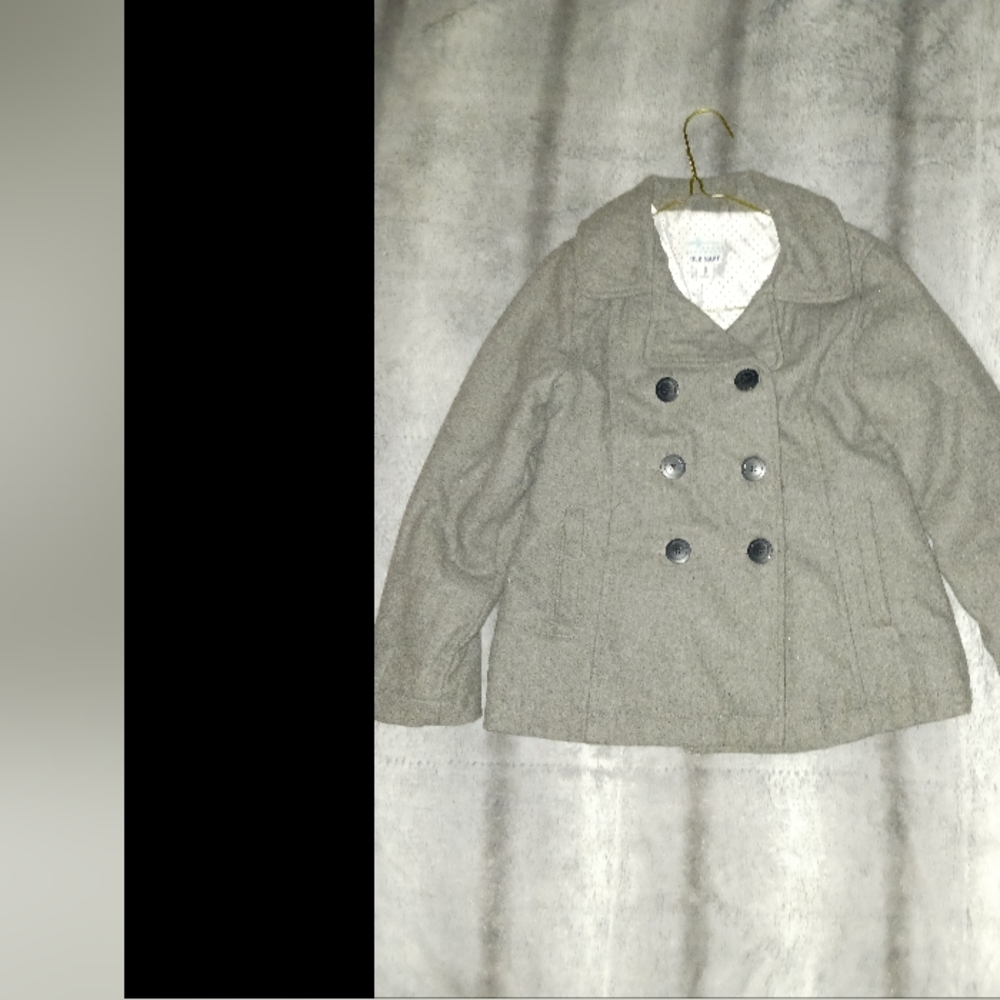 Old Navy Girls Button-Front Coat / Medium